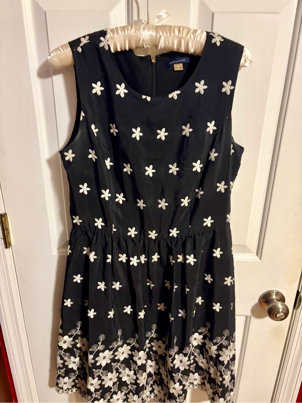 Tommy Hilfiger Black Floral-Accent Dress